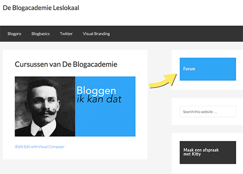 membersite van De Blogacademie